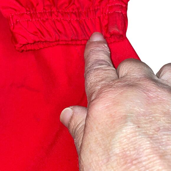 The Black Dog Red Kids Quarter Zip 7/8 Windbreaker Rain Jacket Hooded Pullover - Picture 5 of 16